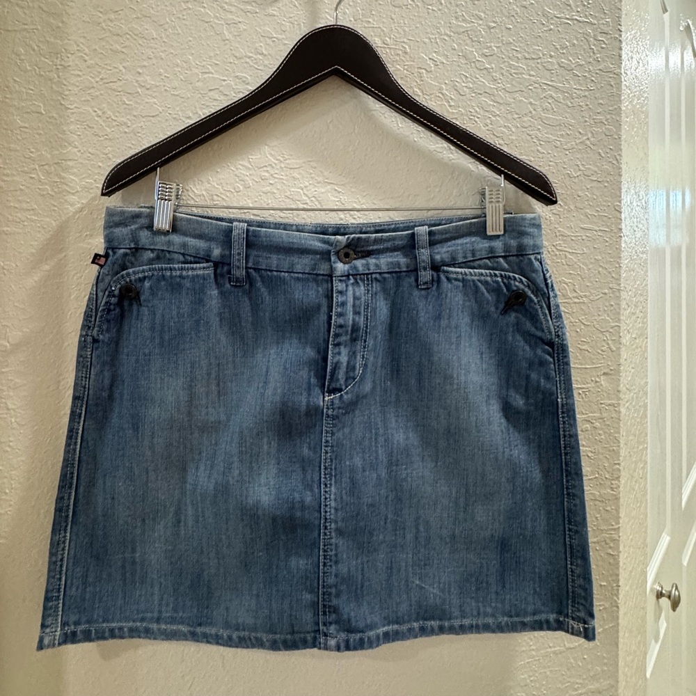 Polo Jeans Co. Ralph Lauren Y2K Vintage Blue Denim Mini Skirt